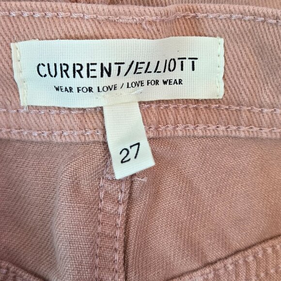 CURRENT/ELLIOTT Women Riviera Mid-Rise Frayed Denim Shorts Sz: 27 Vale - Picture 5 of 11